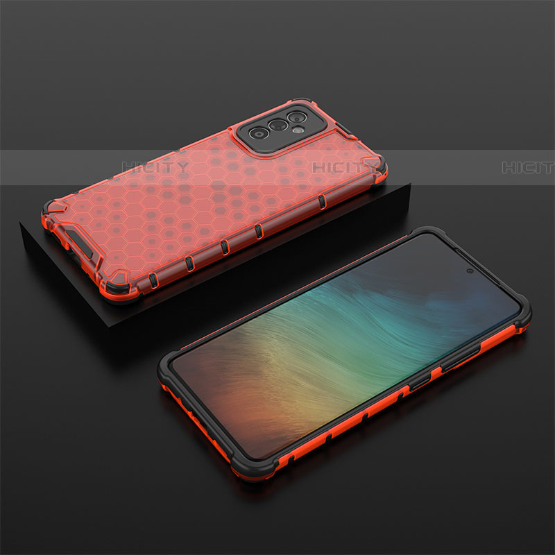 Custodia Silicone Trasparente Laterale 360 Gradi Cover AM2 per Samsung Galaxy A82 5G Rosso