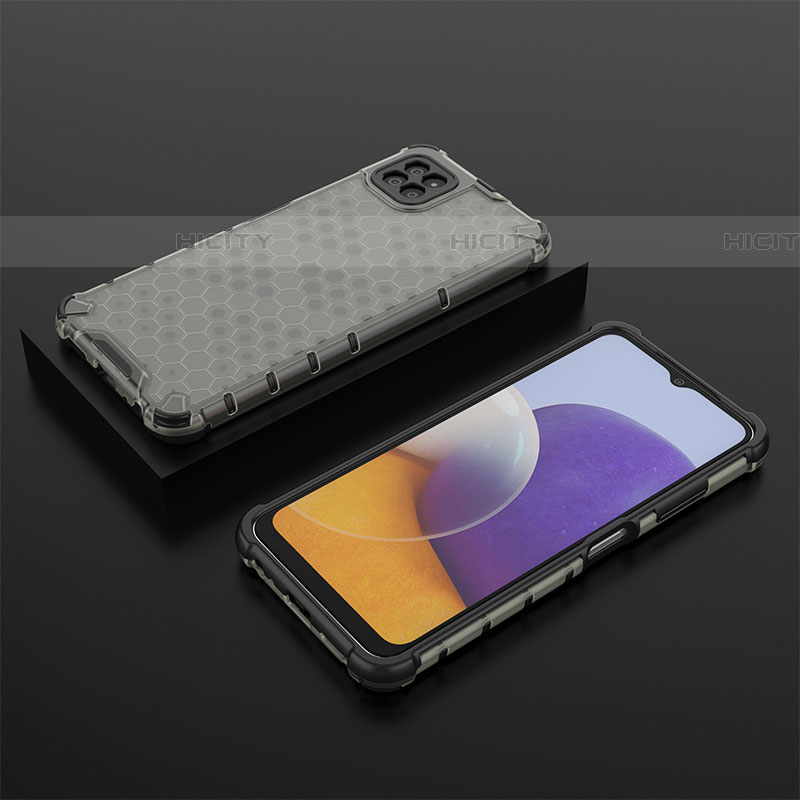 Custodia Silicone Trasparente Laterale 360 Gradi Cover AM2 per Samsung Galaxy F42 5G Nero