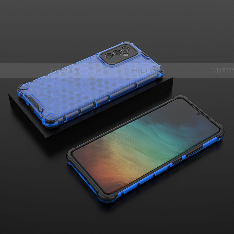 Custodia Silicone Trasparente Laterale 360 Gradi Cover AM2 per Samsung Galaxy M14 5G Blu