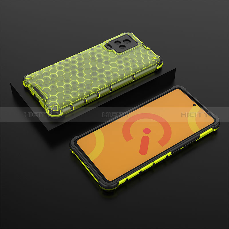 Custodia Silicone Trasparente Laterale 360 Gradi Cover AM2 per Vivo iQOO 7 5G Verde