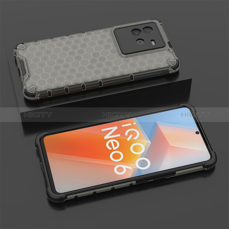 Custodia Silicone Trasparente Laterale 360 Gradi Cover AM2 per Vivo iQOO Neo6 SE 5G Nero