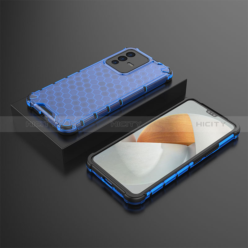 Custodia Silicone Trasparente Laterale 360 Gradi Cover AM2 per Vivo V23 5G Blu