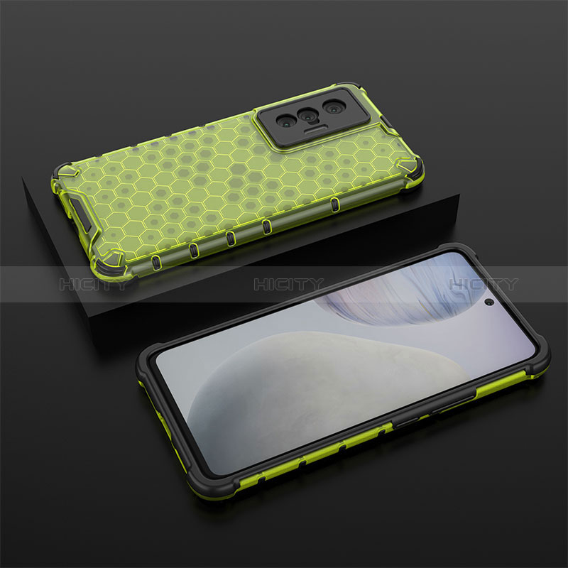 Custodia Silicone Trasparente Laterale 360 Gradi Cover AM2 per Vivo X70 5G Verde