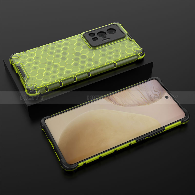 Custodia Silicone Trasparente Laterale 360 Gradi Cover AM2 per Vivo X70 Pro 5G