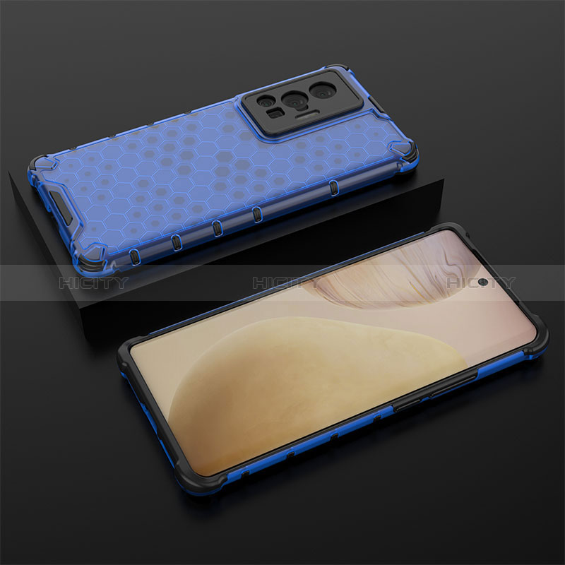 Custodia Silicone Trasparente Laterale 360 Gradi Cover AM2 per Vivo X70 Pro 5G