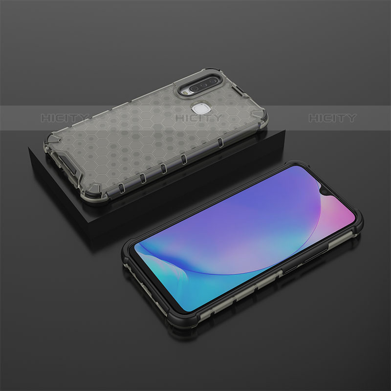 Custodia Silicone Trasparente Laterale 360 Gradi Cover AM2 per Vivo Y11 Nero