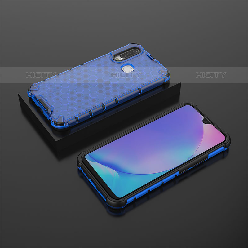 Custodia Silicone Trasparente Laterale 360 Gradi Cover AM2 per Vivo Y12 Blu