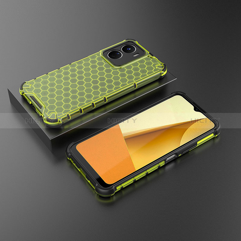 Custodia Silicone Trasparente Laterale 360 Gradi Cover AM2 per Vivo Y16 Verde