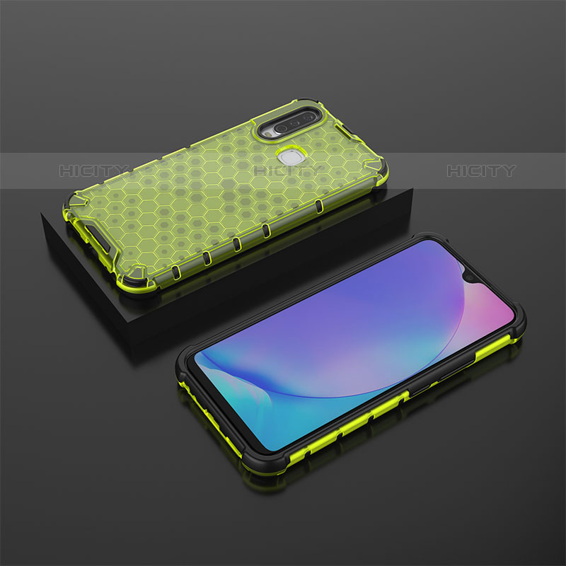 Custodia Silicone Trasparente Laterale 360 Gradi Cover AM2 per Vivo Y17 Verde