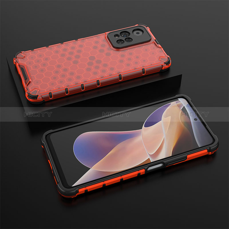 Custodia Silicone Trasparente Laterale 360 Gradi Cover AM2 per Xiaomi Mi 11i 5G (2022) Rosso
