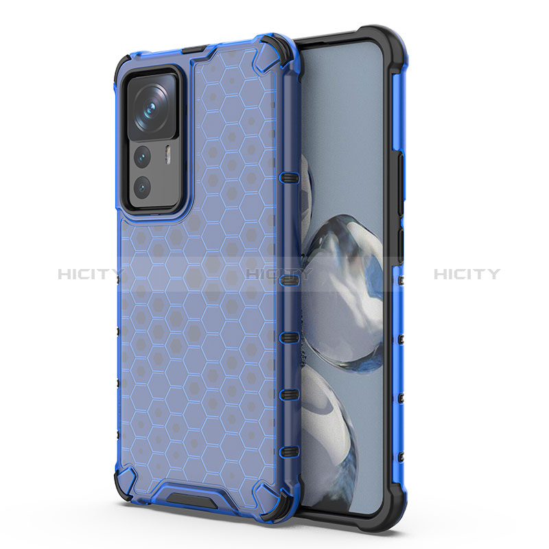 Custodia Silicone Trasparente Laterale 360 Gradi Cover AM2 per Xiaomi Mi 12T 5G Blu