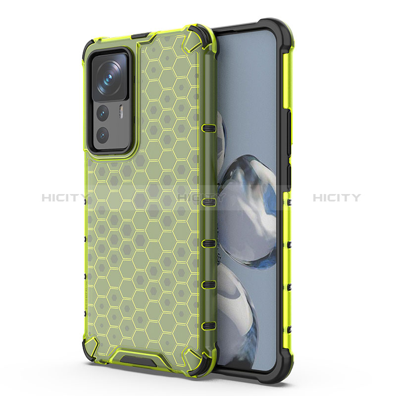 Custodia Silicone Trasparente Laterale 360 Gradi Cover AM2 per Xiaomi Mi 12T Pro 5G Verde