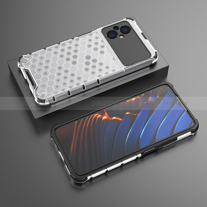 Custodia Silicone Trasparente Laterale 360 Gradi Cover AM2 per Xiaomi Poco M5 4G Bianco