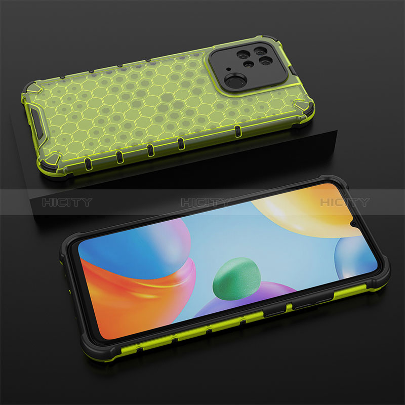 Custodia Silicone Trasparente Laterale 360 Gradi Cover AM2 per Xiaomi Redmi 10 India Verde