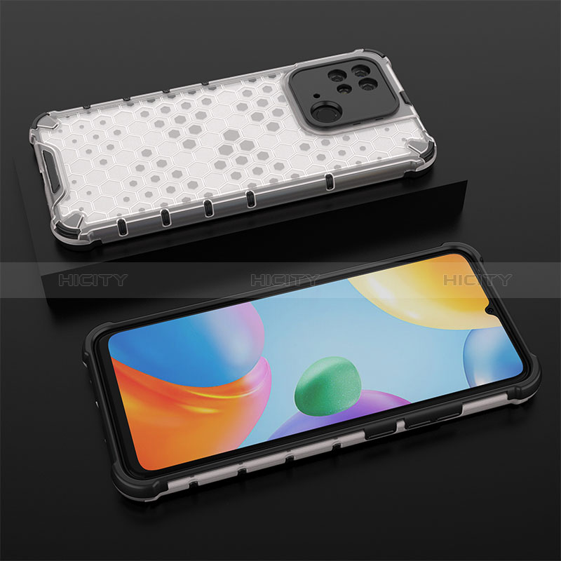 Custodia Silicone Trasparente Laterale 360 Gradi Cover AM2 per Xiaomi Redmi 10 Power Bianco