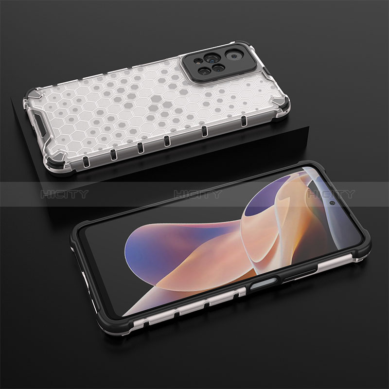 Custodia Silicone Trasparente Laterale 360 Gradi Cover AM2 per Xiaomi Redmi Note 11 Pro+ Plus 5G Bianco