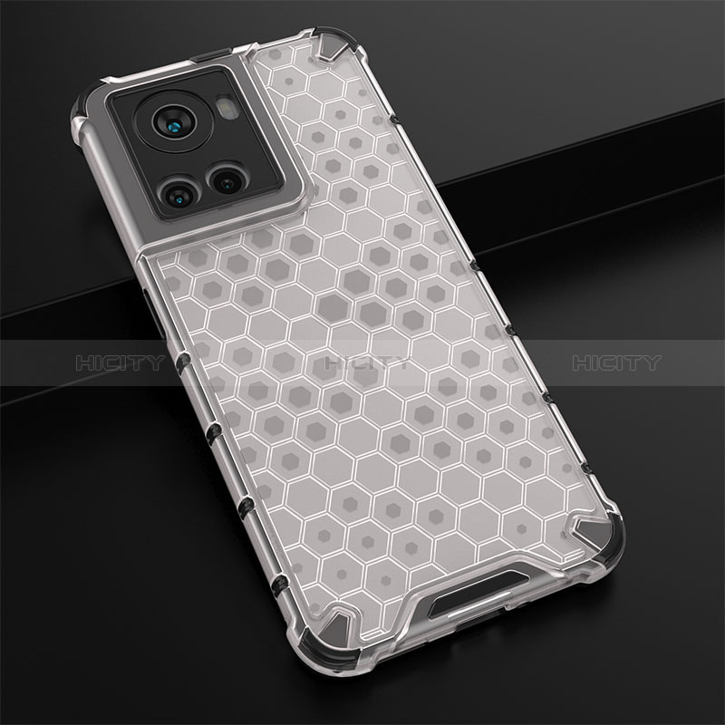 Custodia Silicone Trasparente Laterale 360 Gradi Cover AM3 per OnePlus 10R 5G Bianco