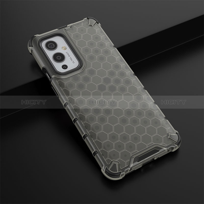 Custodia Silicone Trasparente Laterale 360 Gradi Cover AM3 per OnePlus 9 5G Nero