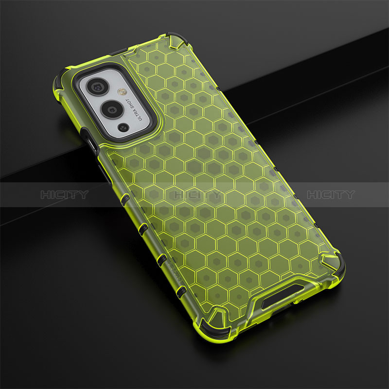 Custodia Silicone Trasparente Laterale 360 Gradi Cover AM3 per OnePlus 9 5G Verde