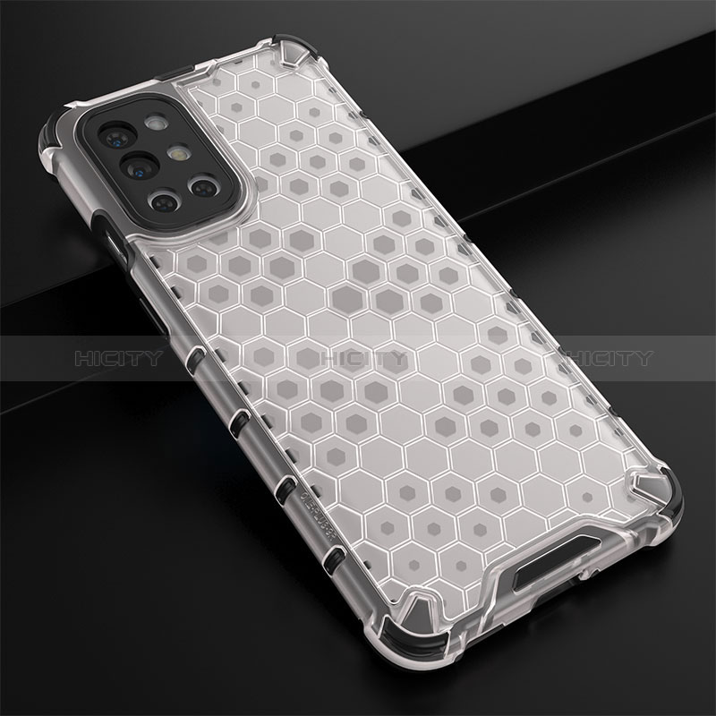 Custodia Silicone Trasparente Laterale 360 Gradi Cover AM3 per OnePlus 9R 5G Bianco