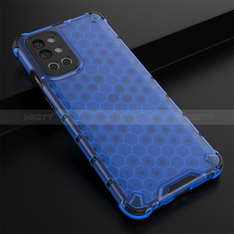 Custodia Silicone Trasparente Laterale 360 Gradi Cover AM3 per OnePlus 9R 5G Blu