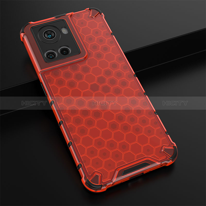 Custodia Silicone Trasparente Laterale 360 Gradi Cover AM3 per OnePlus Ace 5G Rosso