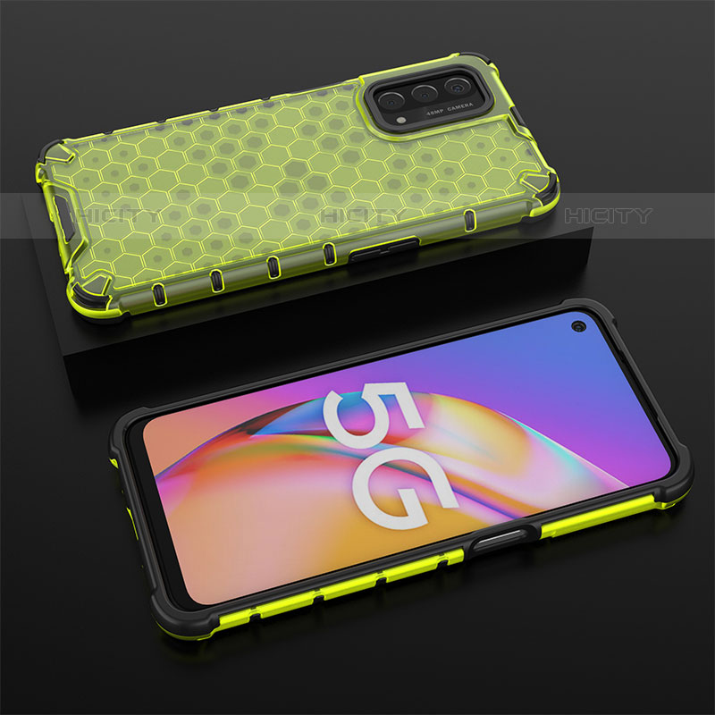 Custodia Silicone Trasparente Laterale 360 Gradi Cover AM3 per OnePlus Nord N200 5G Verde