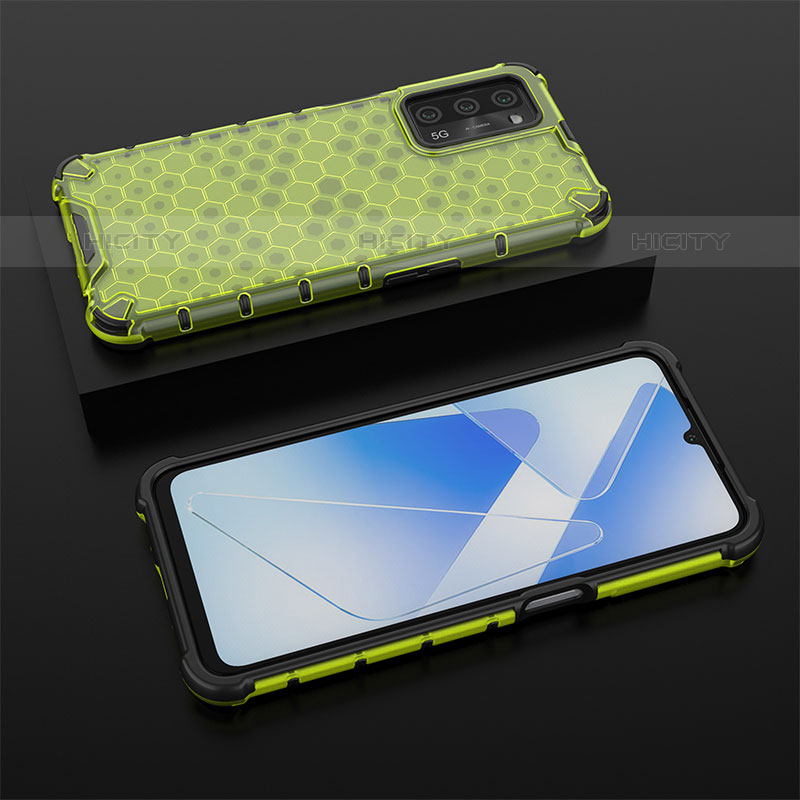 Custodia Silicone Trasparente Laterale 360 Gradi Cover AM3 per Oppo A55 5G Verde