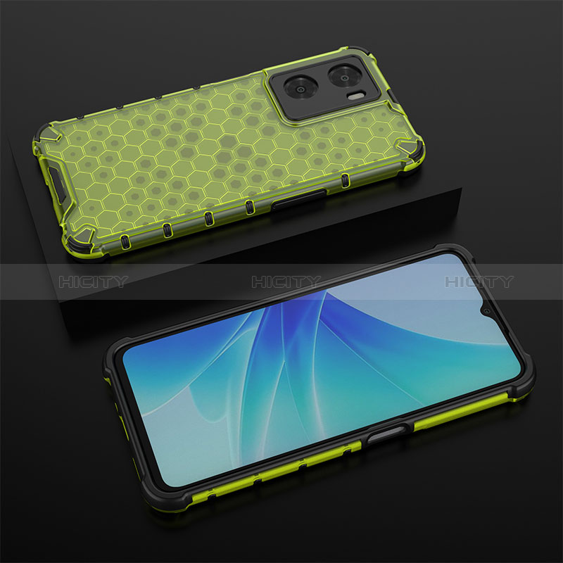 Custodia Silicone Trasparente Laterale 360 Gradi Cover AM3 per Oppo A57 4G Verde