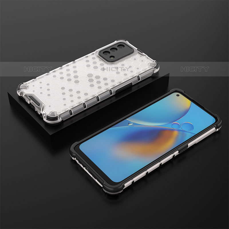 Custodia Silicone Trasparente Laterale 360 Gradi Cover AM3 per Oppo A74 4G Bianco