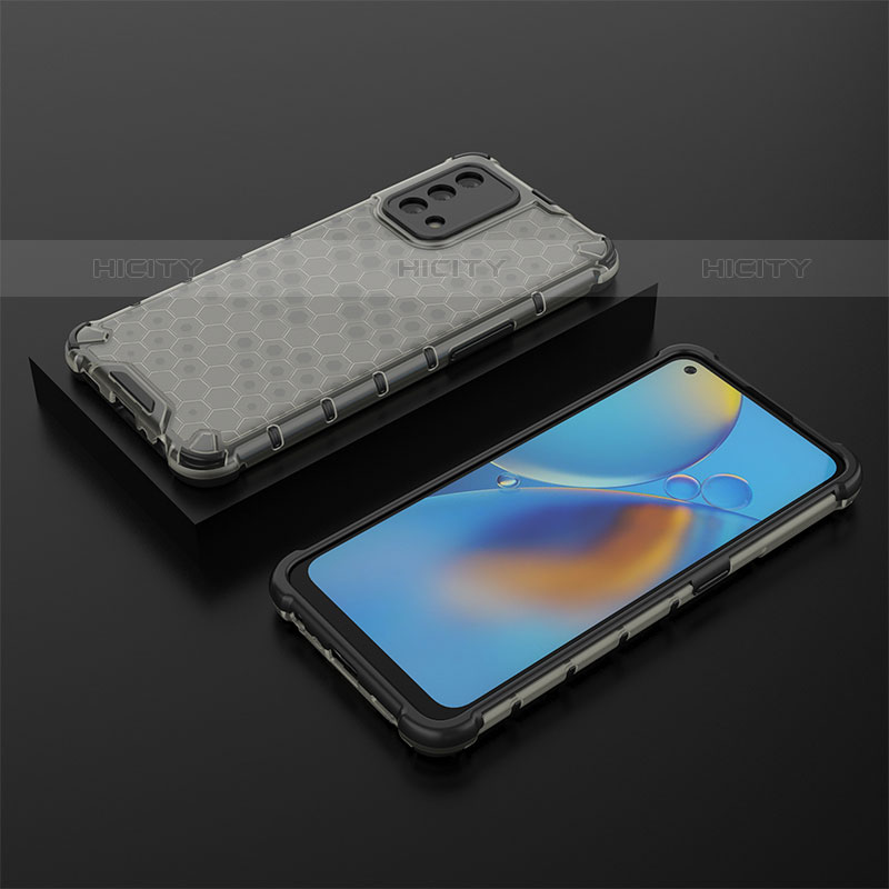 Custodia Silicone Trasparente Laterale 360 Gradi Cover AM3 per Oppo A74 4G Nero