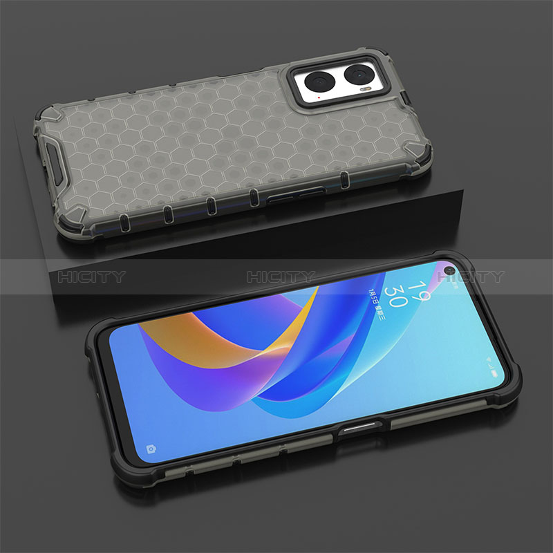 Custodia Silicone Trasparente Laterale 360 Gradi Cover AM3 per Oppo A76 Nero