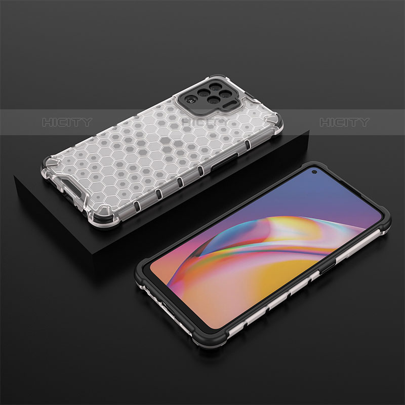 Custodia Silicone Trasparente Laterale 360 Gradi Cover AM3 per Oppo A94 4G Bianco