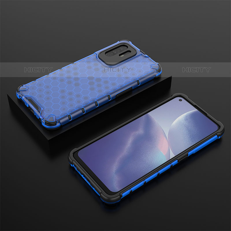 Custodia Silicone Trasparente Laterale 360 Gradi Cover AM3 per Oppo A94 5G Blu