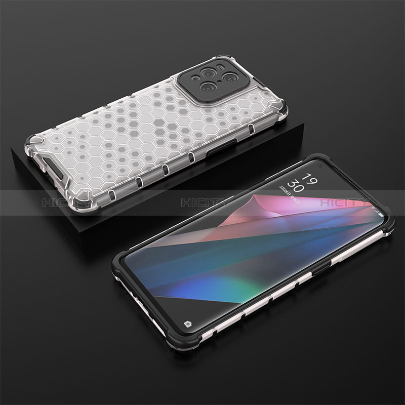 Custodia Silicone Trasparente Laterale 360 Gradi Cover AM3 per Oppo Find X3 5G