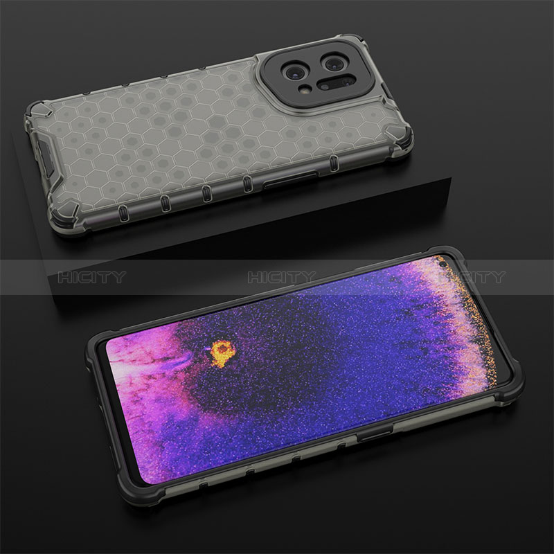 Custodia Silicone Trasparente Laterale 360 Gradi Cover AM3 per Oppo Find X5 5G