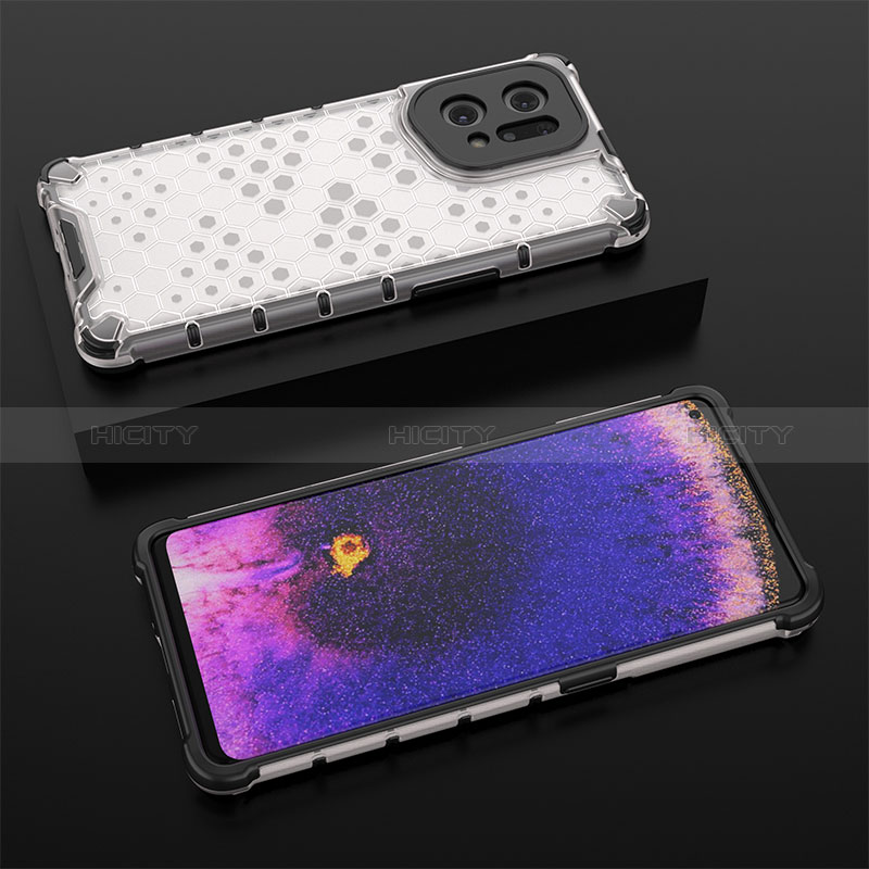 Custodia Silicone Trasparente Laterale 360 Gradi Cover AM3 per Oppo Find X5 5G