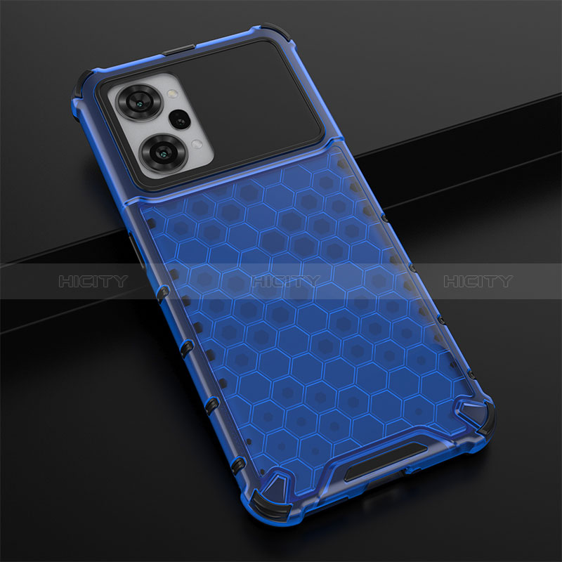 Custodia Silicone Trasparente Laterale 360 Gradi Cover AM3 per Oppo K10 Pro 5G Blu