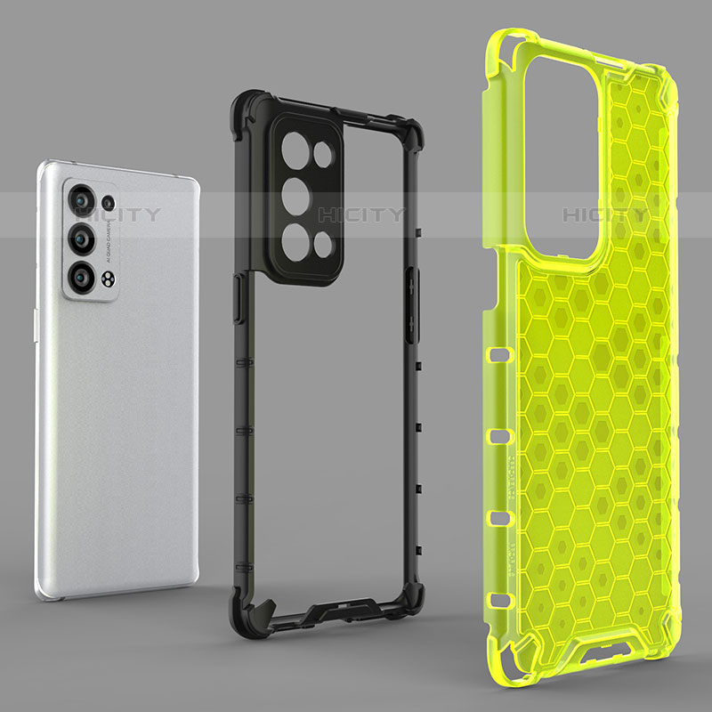 Custodia Silicone Trasparente Laterale 360 Gradi Cover AM3 per Oppo Reno6 Pro+ Plus 5G