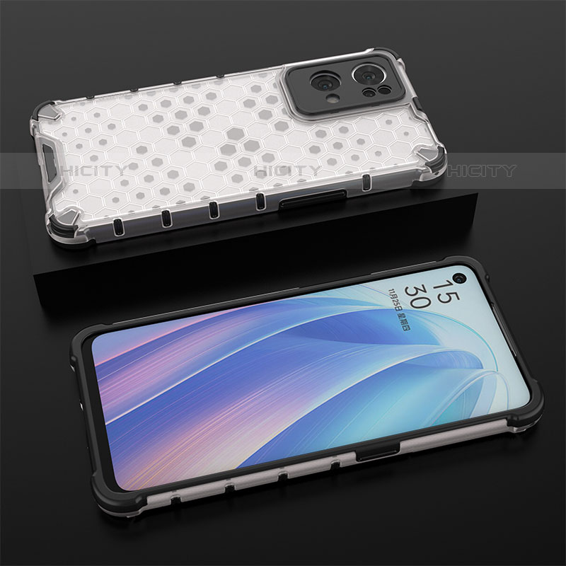 Custodia Silicone Trasparente Laterale 360 Gradi Cover AM3 per Oppo Reno7 Pro 5G Bianco