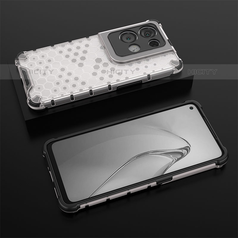 Custodia Silicone Trasparente Laterale 360 Gradi Cover AM3 per Oppo Reno8 Pro 5G