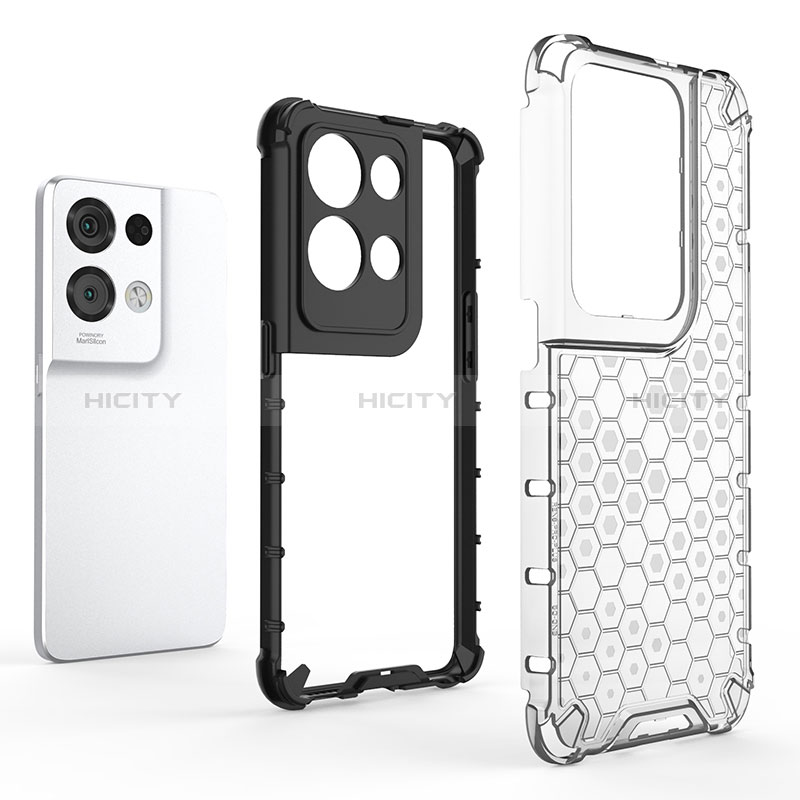 Custodia Silicone Trasparente Laterale 360 Gradi Cover AM3 per Oppo Reno9 Pro+ Plus 5G