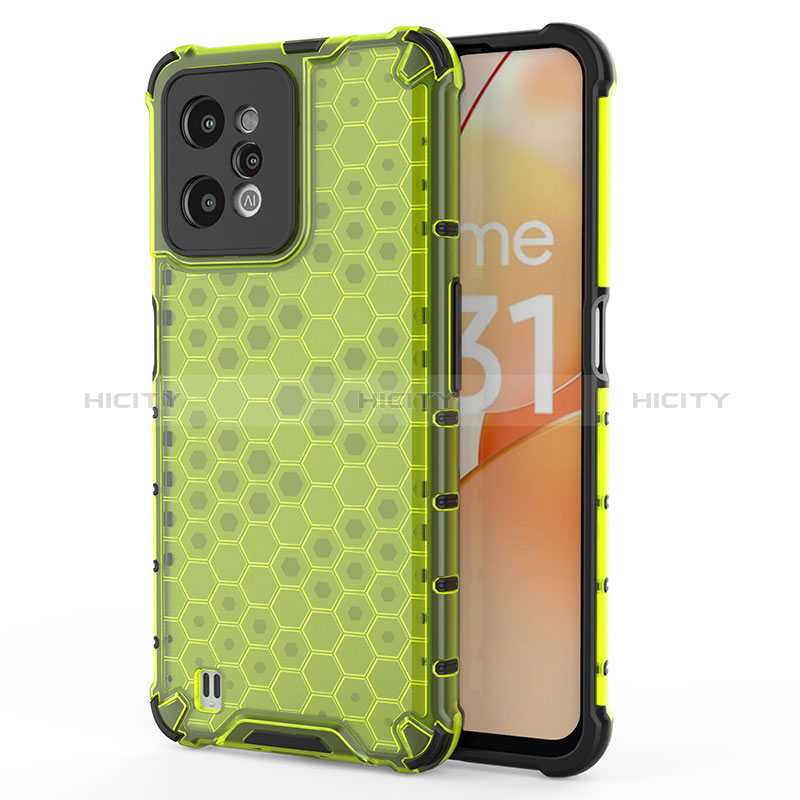 Custodia Silicone Trasparente Laterale 360 Gradi Cover AM3 per Realme C31 Verde