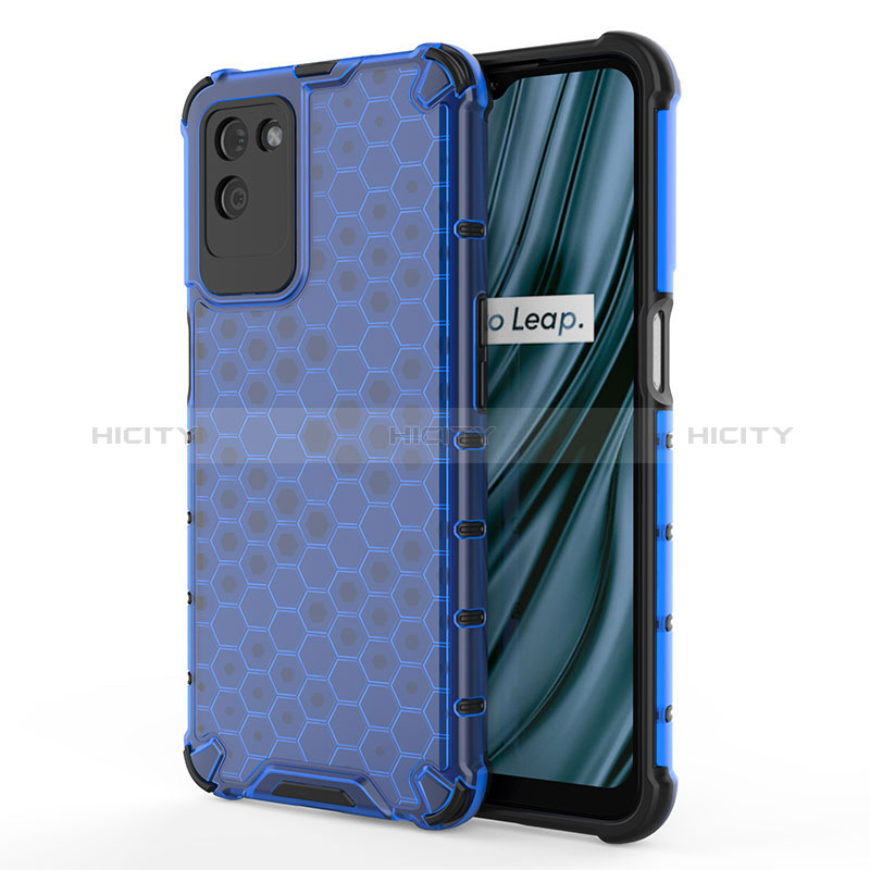 Custodia Silicone Trasparente Laterale 360 Gradi Cover AM3 per Realme V11s 5G Blu