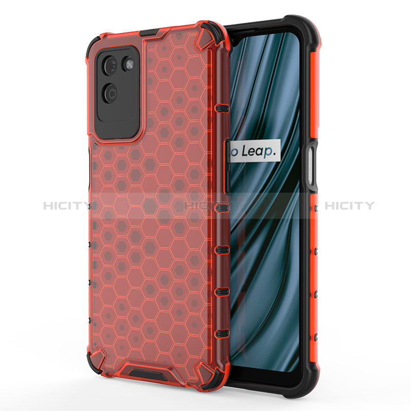 Custodia Silicone Trasparente Laterale 360 Gradi Cover AM3 per Realme V11s 5G Rosso