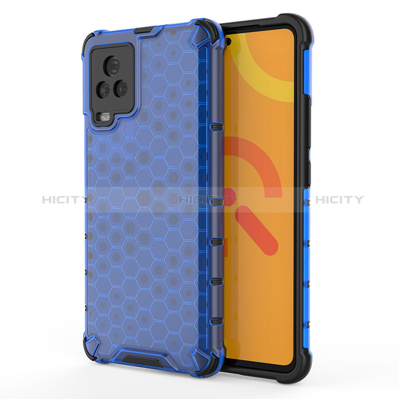 Custodia Silicone Trasparente Laterale 360 Gradi Cover AM3 per Vivo iQOO 7 Legend 5G Blu