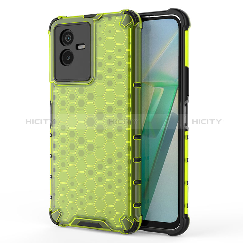 Custodia Silicone Trasparente Laterale 360 Gradi Cover AM3 per Vivo T2x 5G Verde