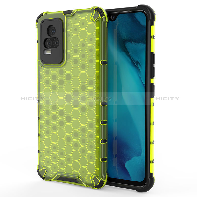 Custodia Silicone Trasparente Laterale 360 Gradi Cover AM3 per Vivo V21e 4G Verde