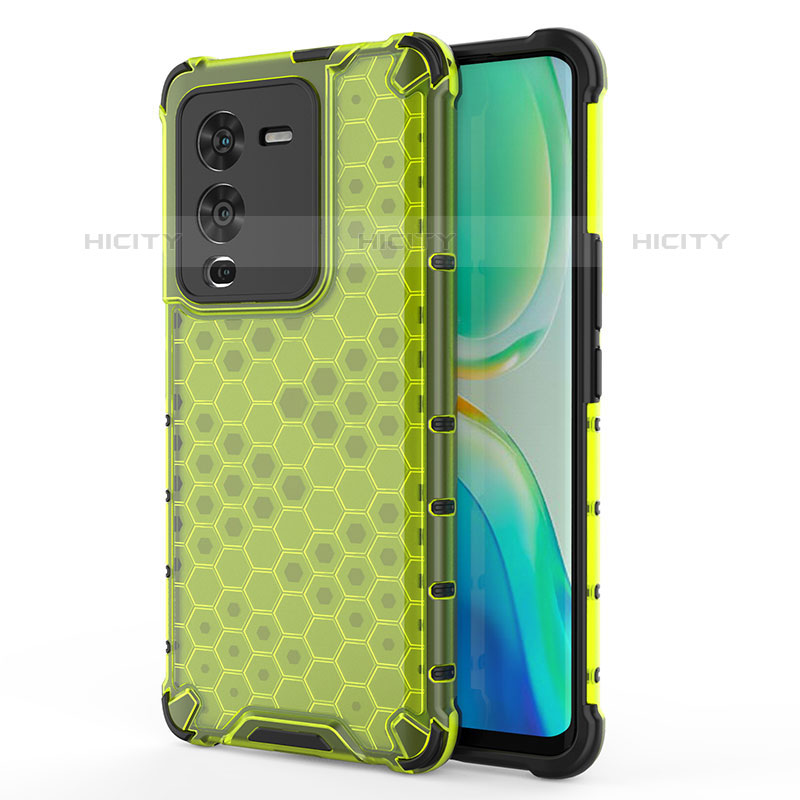 Custodia Silicone Trasparente Laterale 360 Gradi Cover AM3 per Vivo V25 Pro 5G Verde