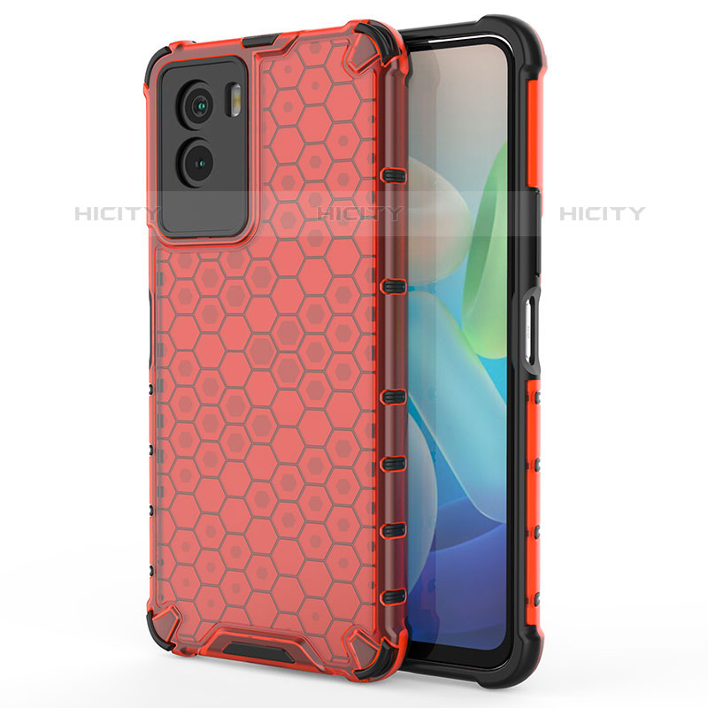 Custodia Silicone Trasparente Laterale 360 Gradi Cover AM3 per Vivo Y72t Rosso